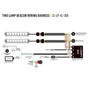 Alternative view of Lazer pikk juhtmekomplekt kahele Beacon tulele