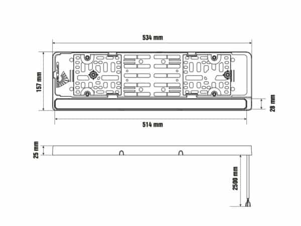 Lisatuli Optibeam E-Bar Reverse – 54 cm / 50W - Image 5