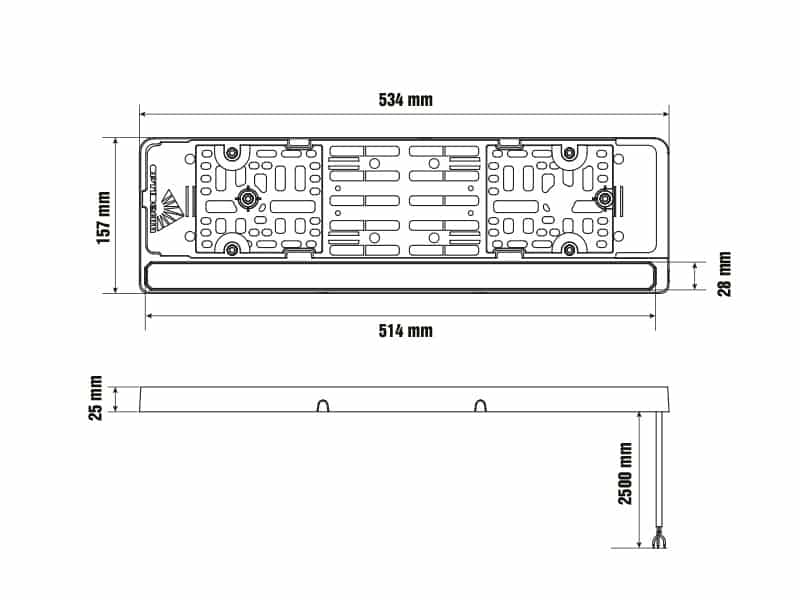 Lisatuli Optibeam E-Bar Reverse – 54 cm / 50W - Image 5