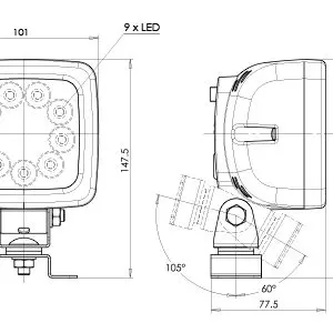 LED tagurdus/töötuli 14w - Pilt 3