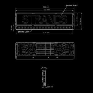 Alternative view of Strands Nuuk E-Line Black – 54 cm / 100W / Ref. 40