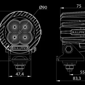 Alternative view of Bullboy Oceanline 40w (punktvalgusvihk)