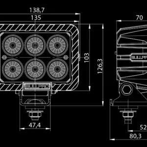 Alternative view of Bullboy Oceanline 120w (punktvalgusvihk)