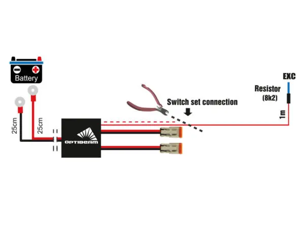 2-pin DT ühenduskomplekt kahele tulele