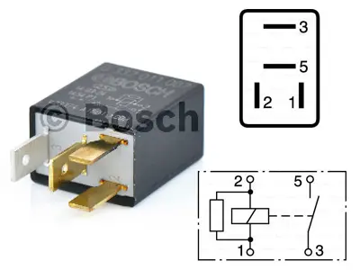 Bosch mikrorelee, VASTUKSELLA, 12 V, 0332011007