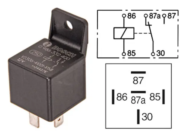 Bosch lülitusrelee, 12 V, 0986332400