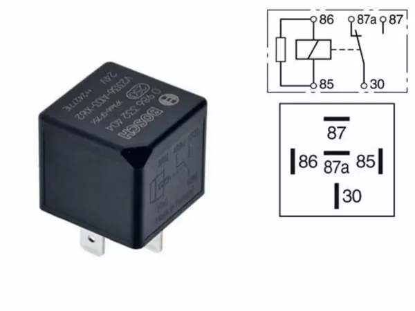 Bosch lülitusrelee, vastuksella, 24 V, 0986332404