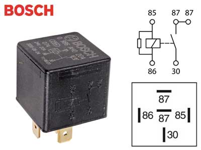 Bosch lülitusrelee, vastuksella, 24 V
