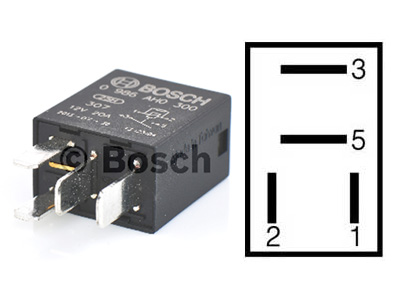 Bosch mikrorelee, VASTUKSELLA, 12 V