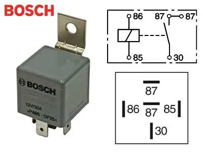 Bosch lülitusrelee, 12 V, 0986AH0605