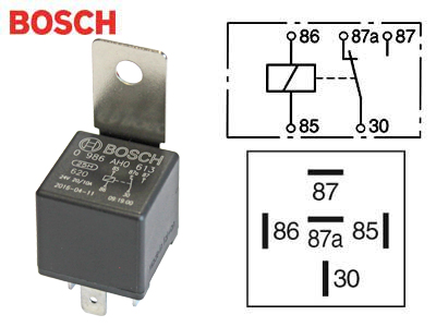 Bosch lülitusrelee, 24 V, 0986AH0613