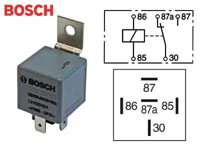 Bosch lülitusrelee, 12 V, 0986AH0625