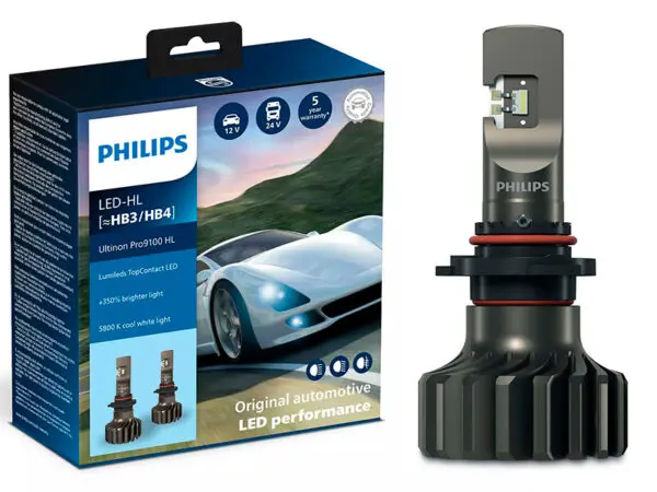Philips LED esitule pirnipaar HB3/HB4