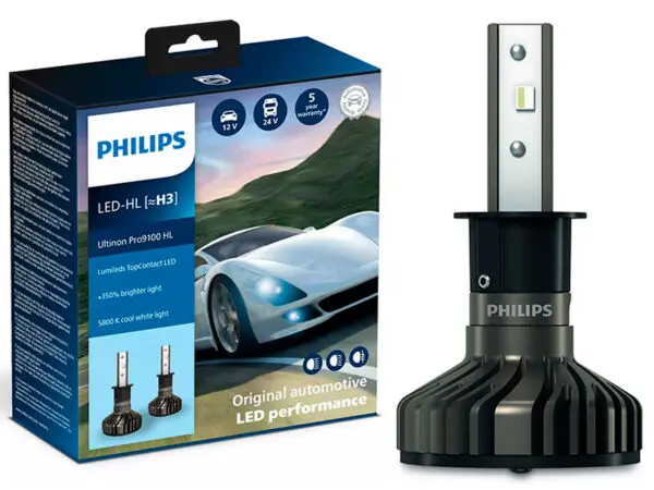 Philips LED esitule pirnipaar H3, 20 W