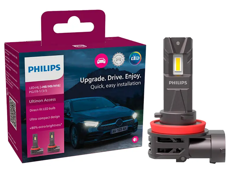 Philips LED esitule pirnipaar H8/H9/H16