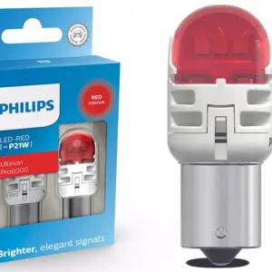 Philips LED pirnipaar, P21W, punane, 12 V