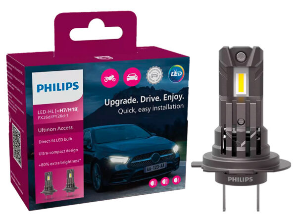Philips LED esitule pirnipaar H7/H18