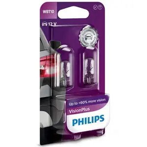 Philips klaassokliga pirnipaar, W5W