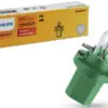 Philips plastsokliga pirn, B8.5d, 2 W, roheline, 12 V