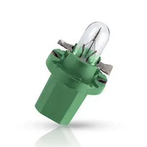 Philips plastsokliga pirn, B8.5d, 2 W, roheline, 12 V 2