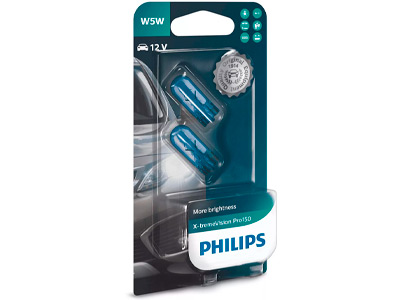 Philips klaassokliga pirni paar, W5W