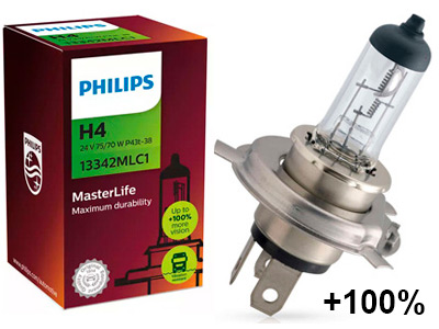 Philips halogeenpirn H4, 75W/70 W