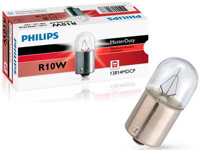 Philips metallsokliga pirn, R10W, 10 W