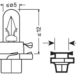 Osram pirn, 1.12W, BX8.4d 3