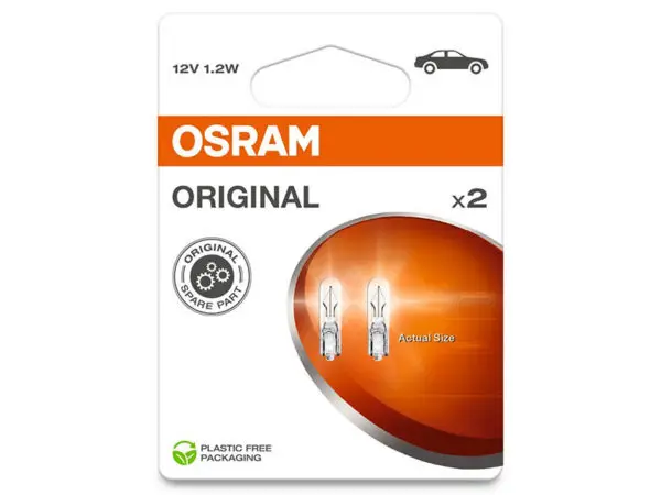 Osram klaassokliga pirni paar, T5, W1.2W, W2x4.6d