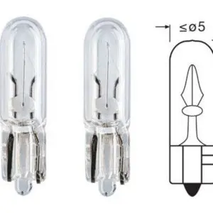 Osram klaassokliga pirni paar, T5, W1.2W, W2x4.6d 2
