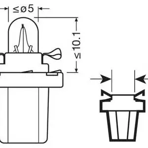 Osram pirn, 1.2W, B8.5d 3