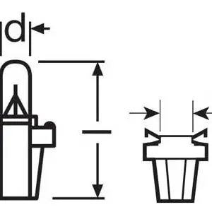 Osram pirn, 2W, B8.5d 3