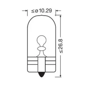 Osram klaassokliga pirni paar, T10, W5W 3