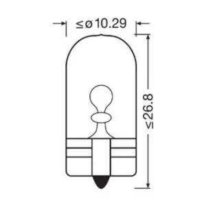 Osram klaassokliga pirni paar, T10, W5W, 5 W 3