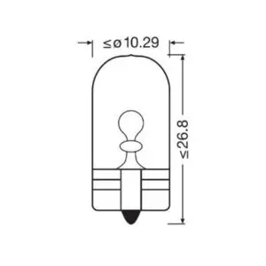 Osram klaassokliga pirni paar, 12 V, 10-2827NA-2BL 3