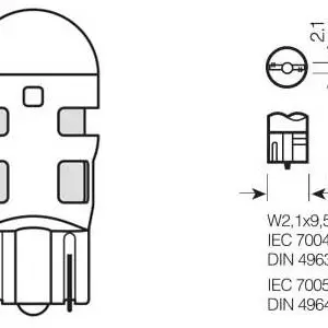 Osram LED pirnipaar, W5W 3