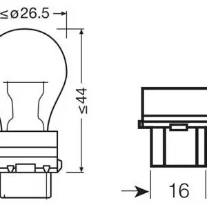 Osram suunatule pirn, PY27/7W 3
