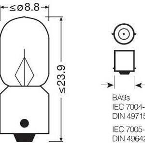 Osram pirn, T2W 3