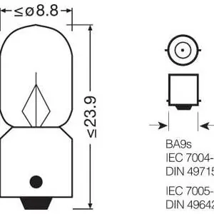 Osram pirn, T2W 3