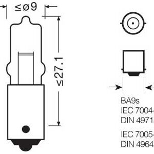Osram metallsokliga pirn, H10W 3