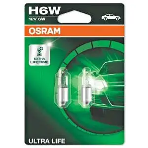 Osram metallsokliga pirnipaar, H6W