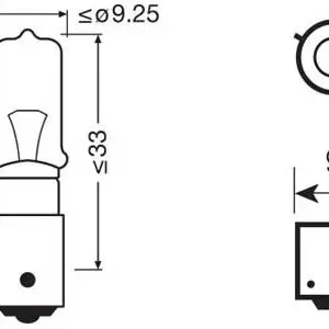Osram metallsokliga pirn, H21W 3