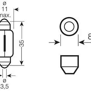 Osram pulkpirn, C5W, SV8.5 3