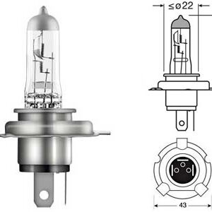 Osram halogeenpirn H19, PU43t-3 2