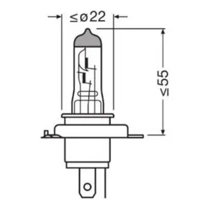 Osram halogeenpirn H4, 60W/55 W 3