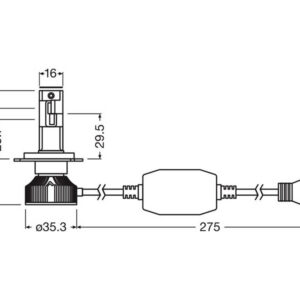 Osram LED pirnipaar H4 3