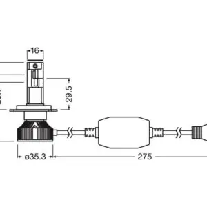 Osram LED pirnipaar H4 3