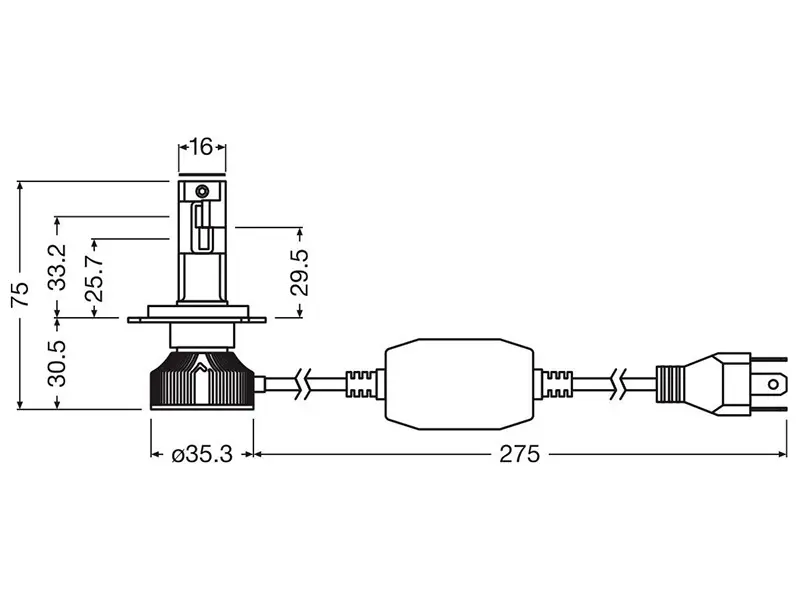 Osram LED pirnipaar H4 3