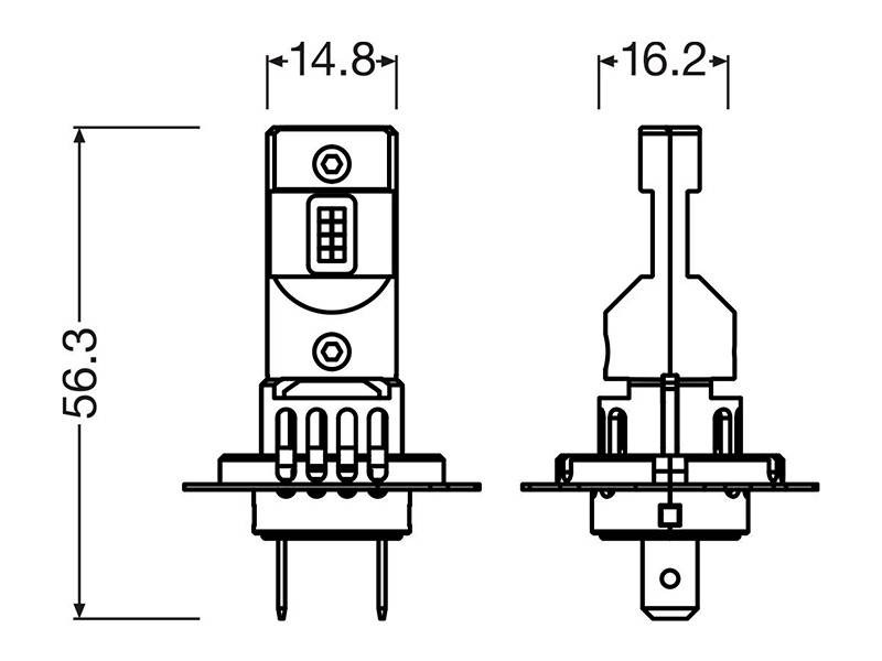 Osram LED-pirnide komplekt H7/18, H7/H18 3