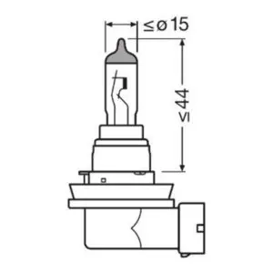 Osram halogeenpirn H8, PGJ19-1, 12 V 3